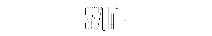 GarajeMonospace2103 Light Font OTHER CHARS
