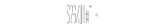 GarajeMonospace2203 Light Font OTHER CHARS