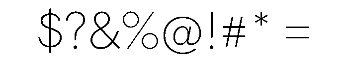 Gatch Extralight Instance Font OTHER CHARS