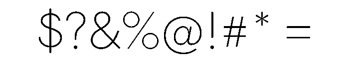Gatch Extralight Font OTHER CHARS