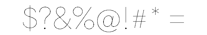 Gatch Hairline Instance Font OTHER CHARS