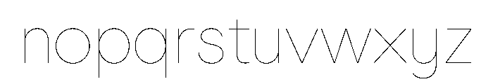 Gatch Hairline Instance Font LOWERCASE