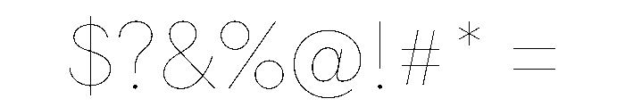 Gatch Hairline Font OTHER CHARS