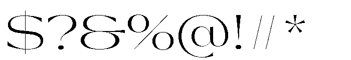 Gatwick Extralight Glider Font OTHER CHARS