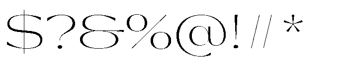 Gatwick Glider Variable Thin Font OTHER CHARS