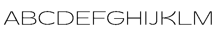 Gatwick Jumbo Variable Thin Font UPPERCASE