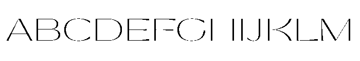 Gatwick Thin Glider Font UPPERCASE
