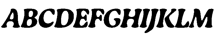 Gaya Unlicensed Black Italic Regular Webfont Font UPPERCASE