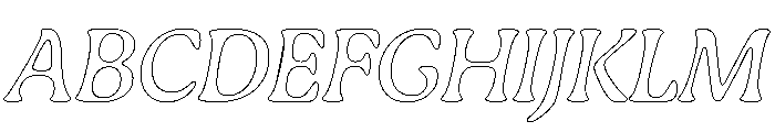 Gaya Unlicensed Italic Regular Webfont Font UPPERCASE