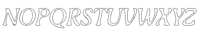 Gaya Unlicensed Italic Regular Webfont Font UPPERCASE