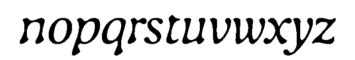 Gaya Unlicensed Light Italic Regular Webfont Font LOWERCASE