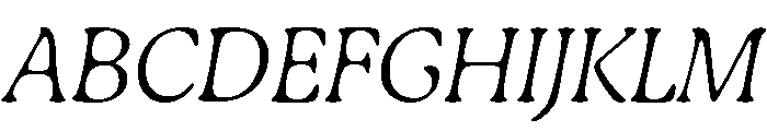 Gaya Unlicensed Thin Italic Regular Webfont Font UPPERCASE