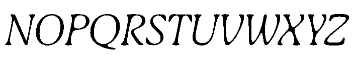Gaya Unlicensed Thin Italic Regular Webfont Font UPPERCASE