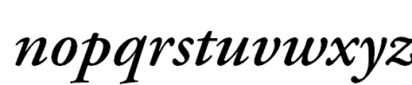 Garamond (APC) Semi Bold Italic Font LOWERCASE