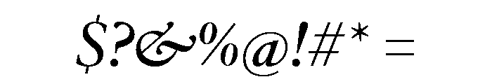 Galien Book Italic Font OTHER CHARS