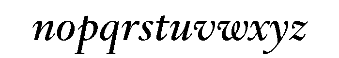 Galien Book Italic Font LOWERCASE