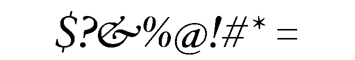 Galien Italic Font OTHER CHARS