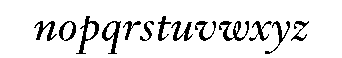 Galien Italic Font LOWERCASE