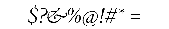 Galien Light Italic Font OTHER CHARS