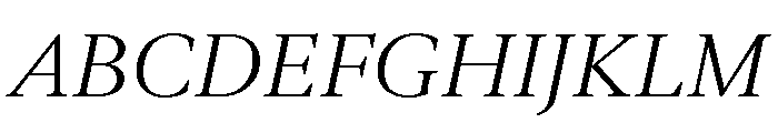 Galien Light Italic Font UPPERCASE