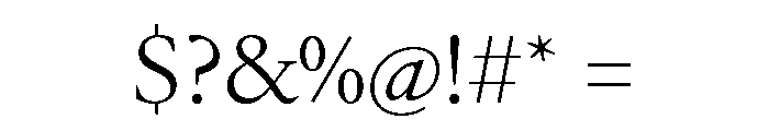 Galien Light Font OTHER CHARS