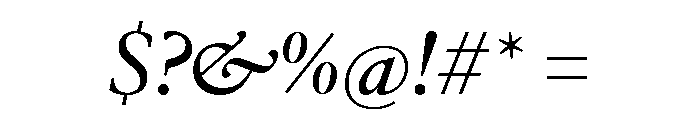 Galien Regular Italic Font OTHER CHARS