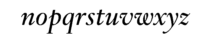 Galien Regular Italic Font LOWERCASE
