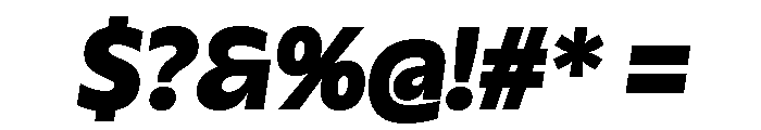 Galix Black Italic Font OTHER CHARS