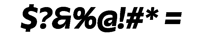Galix Extra Bold Italic Font OTHER CHARS