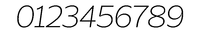 Galix Extra Light Italic Font OTHER CHARS