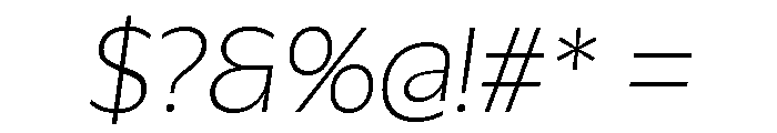 Galix Extra Light Italic Font OTHER CHARS