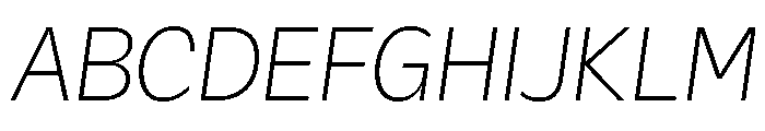 Galix Extra Light Italic Font UPPERCASE