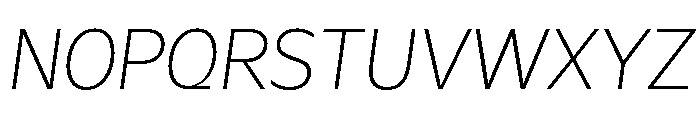 Galix Extra Light Italic Font UPPERCASE