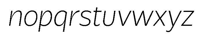 Galix Extra Light Italic Font LOWERCASE