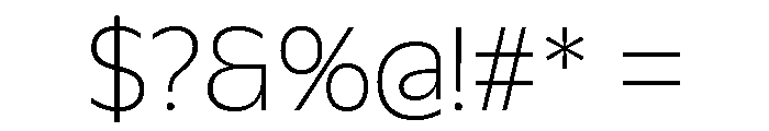Galix Extra Light Font OTHER CHARS