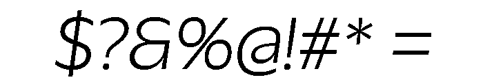 Galix Light Italic Font OTHER CHARS