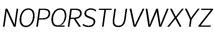 Galix Light Italic Font UPPERCASE