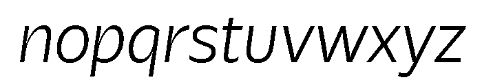 Galix Light Italic Font LOWERCASE