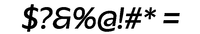Galix Medium Italic Font OTHER CHARS