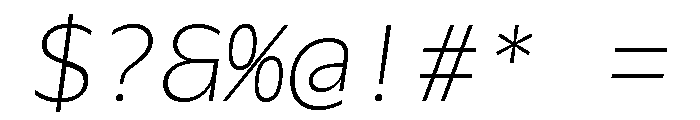 Galix Mono Extra Light Italic Font OTHER CHARS