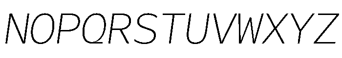 Galix Mono Extra Light Italic Font UPPERCASE