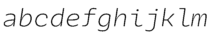 Galix Mono Extra Light Italic FONT