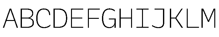Galix Mono Extra Light Font UPPERCASE