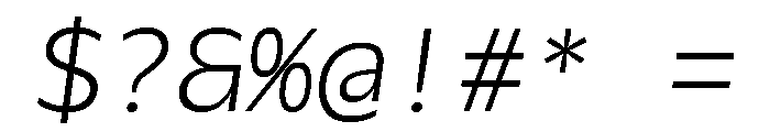 Galix Mono Light Italic Font OTHER CHARS