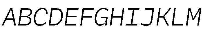 Galix Mono Light Italic Font UPPERCASE