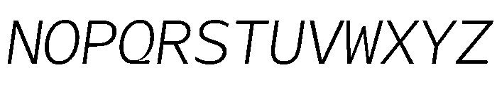 Galix Mono Light Italic Font UPPERCASE