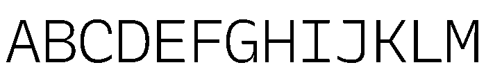 Galix Mono Light Font UPPERCASE