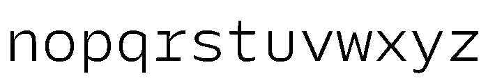 Galix Mono Light Font LOWERCASE
