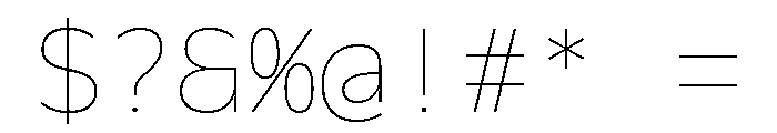 Galix Mono Thin Font OTHER CHARS