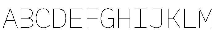 Galix Mono Thin Font UPPERCASE